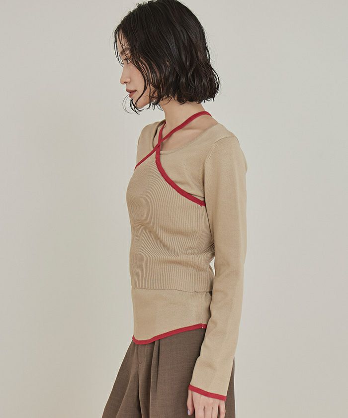 ホルターネックニットアンサンブル | miette