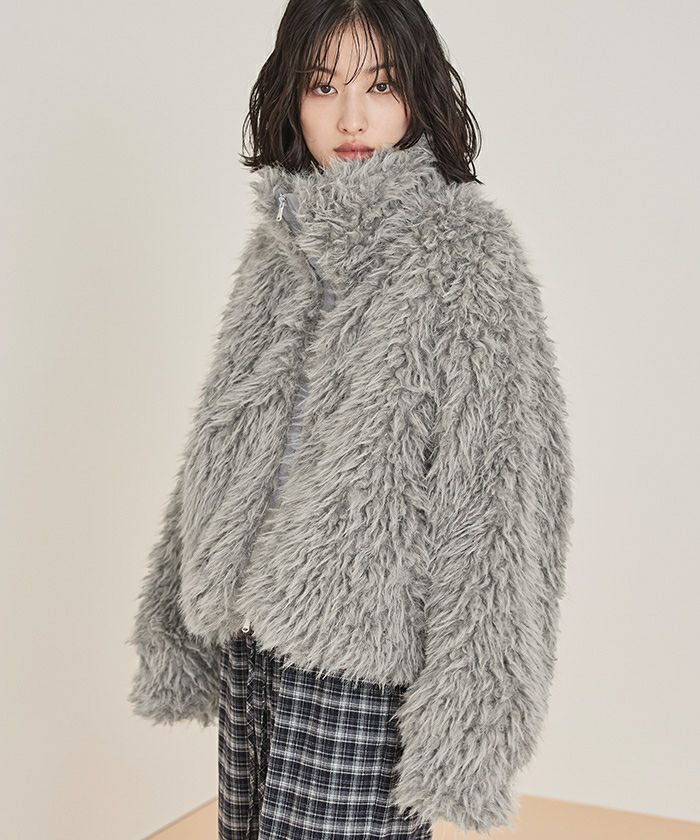 ミックスシープファースタンドブルゾン | miette